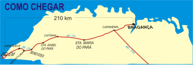 Mapa para chegar em Bragança